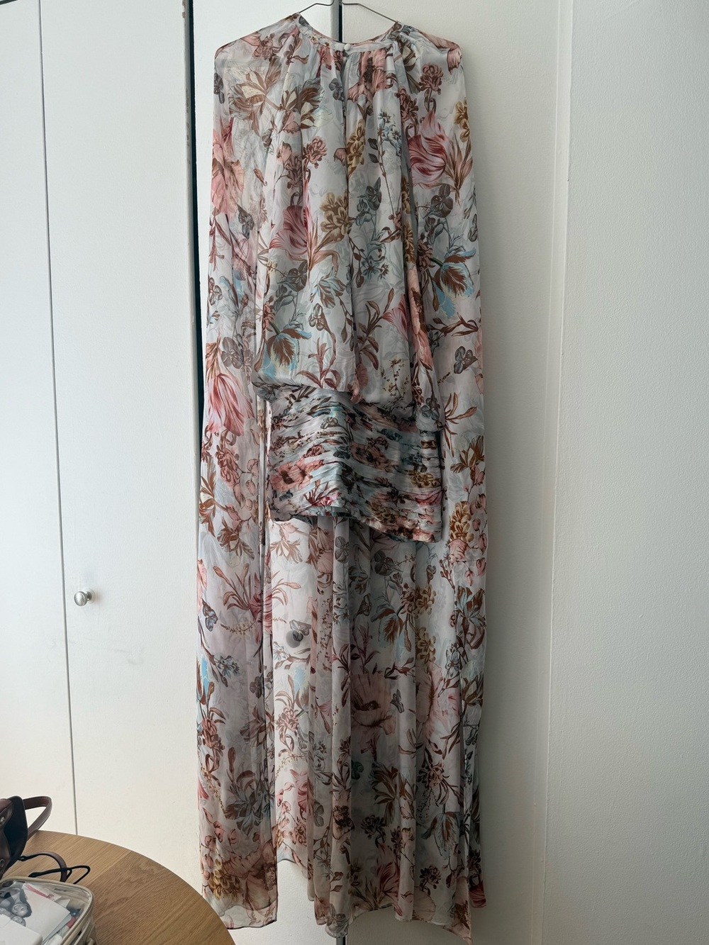 Hemant & Nandita Ezra Ruched Cape Mini Dress - Picture 8 of 10
